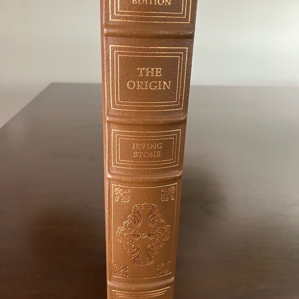 First edition “ The Origin “ by Irving Stone .
Franklin Library.